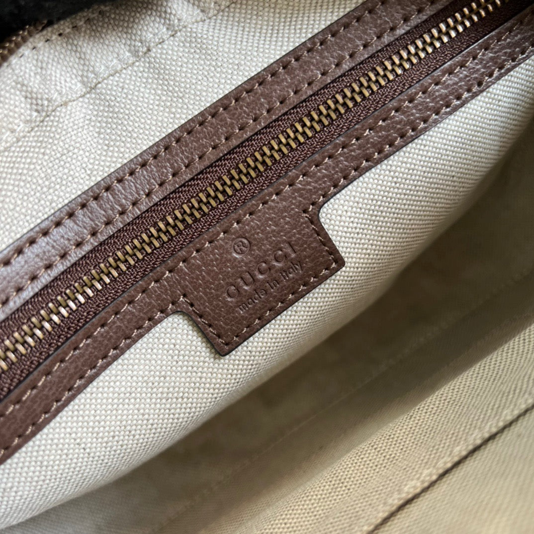 gg Ophidia gg Shoulder Bag Beige And Ebony gg Supreme Canvas For Women 9.2in/23cm gg 699439 9C2ST 8920
