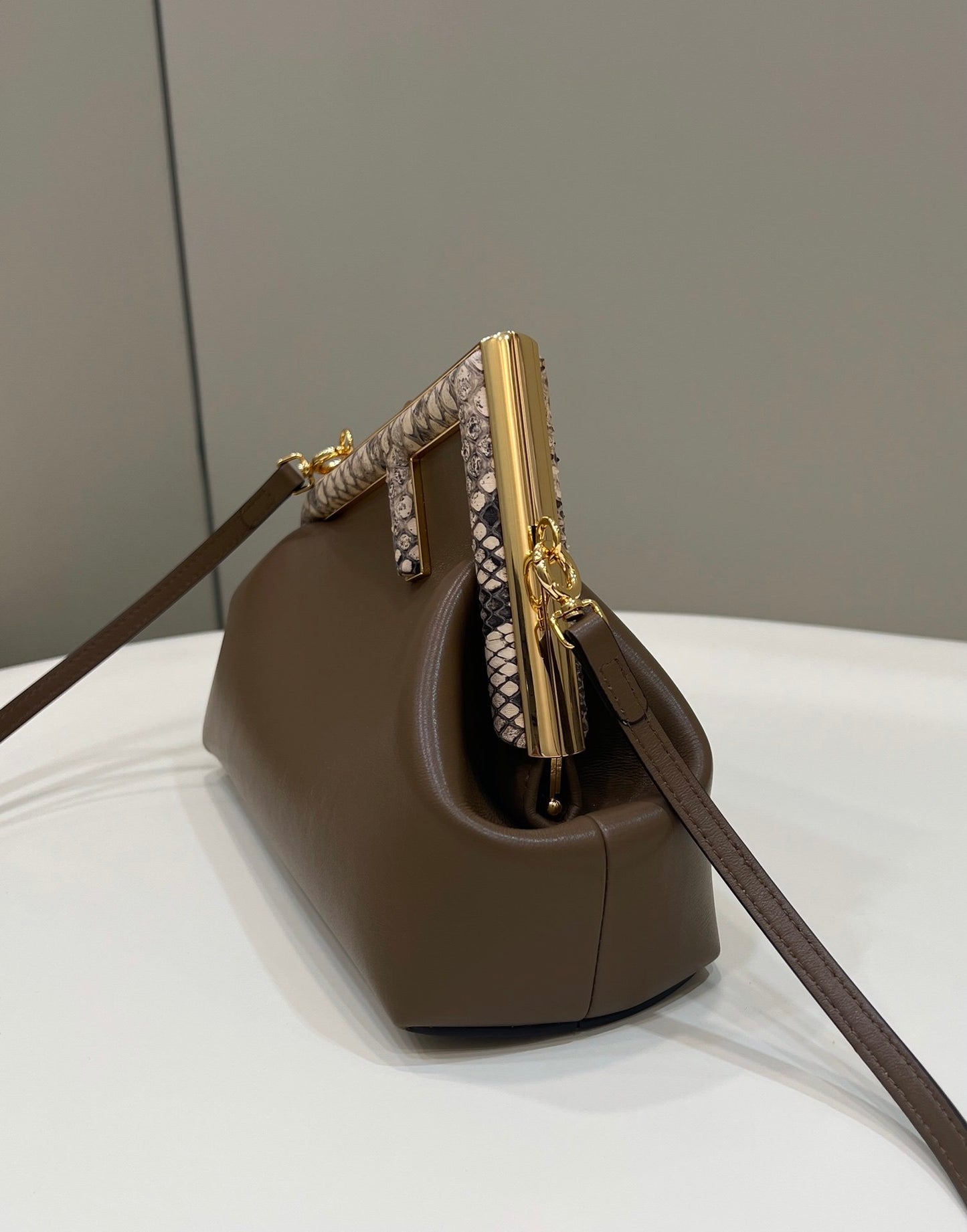 FI First Small Dark Brown For Women, Women’s HandBags, Shoulder And Crossbody Bags 10.2in/26cm FF 8BP129