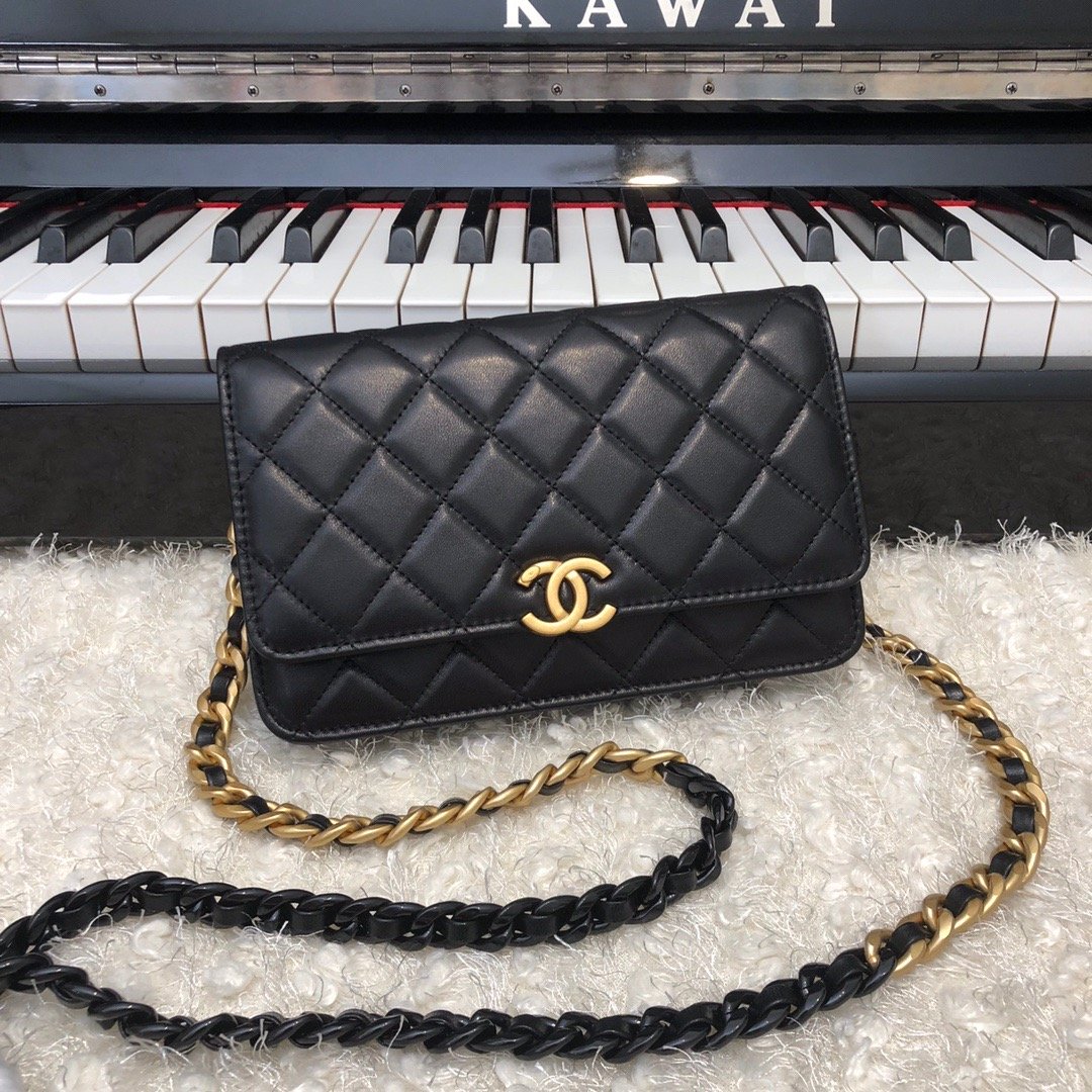 ChanelOriginal Small Classic Flap Bag Gold Hardware Black For Women, Women’s Handbags, Shoulder Bags 7.5in/19cm AP33814