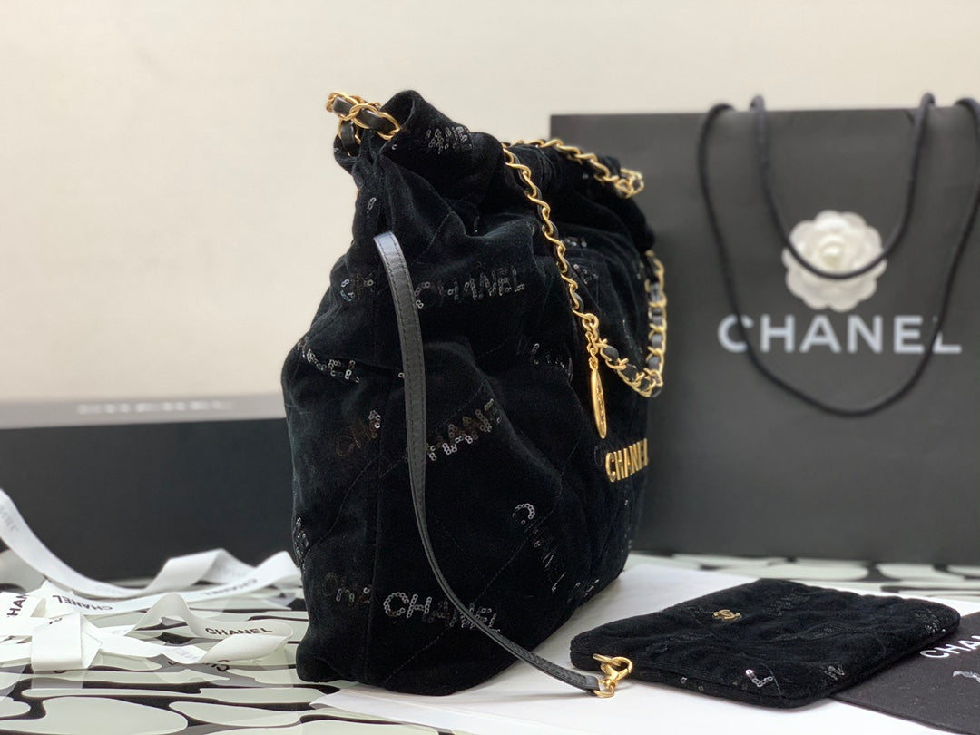 ChanelMedium Chanel22 Handbag Black For Women, Women’s Bags 16.4in/42cm AS3261 B09102 94305