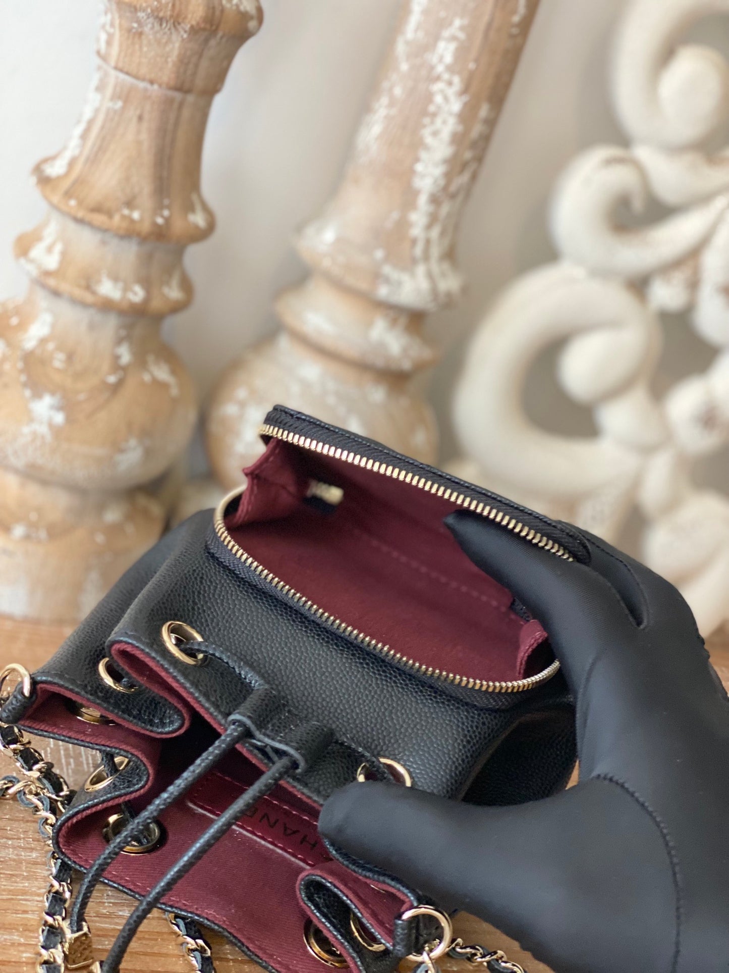 ChanelMini Bucket Bag With Strap Black For Women, Women’s Bags 4.9in/12.5cm