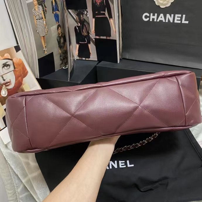 ChanelShopping ChanelBag 19 Dark Red For Women, Women’s Bags 16in/41cm AS3660 B04852 NK294