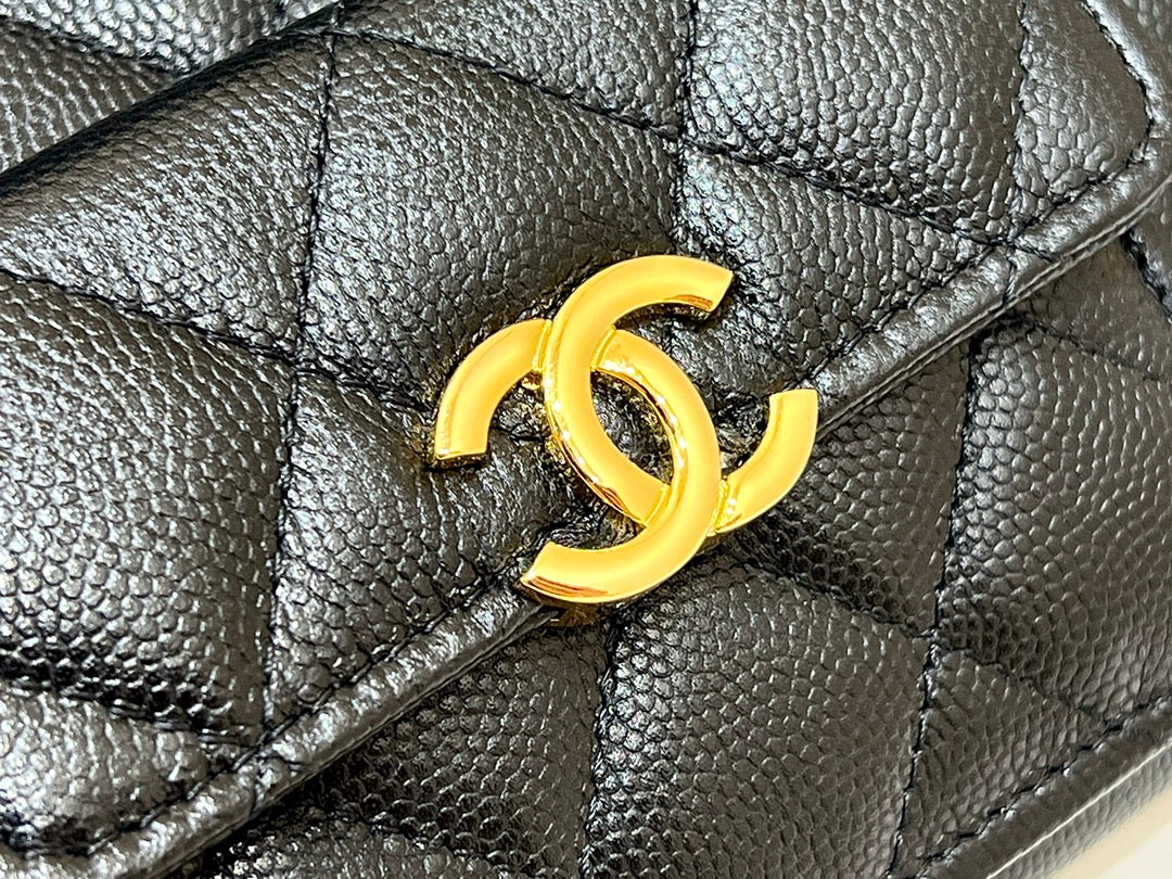 ChanelSmall Coin Pocket WOC Shoulder Bag Black For Women, Women’s Bags 7.9in/20cm