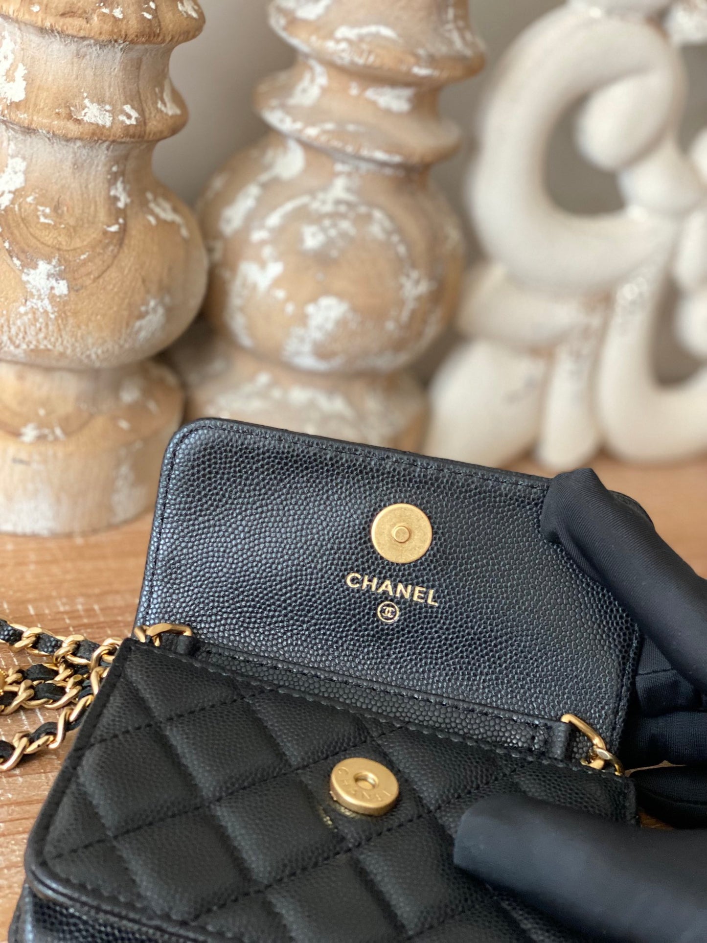 Chanel Clutch With Chain Black For Women, Women’s Bags 4.8in/12.3cm AP2857 B08447 94305
