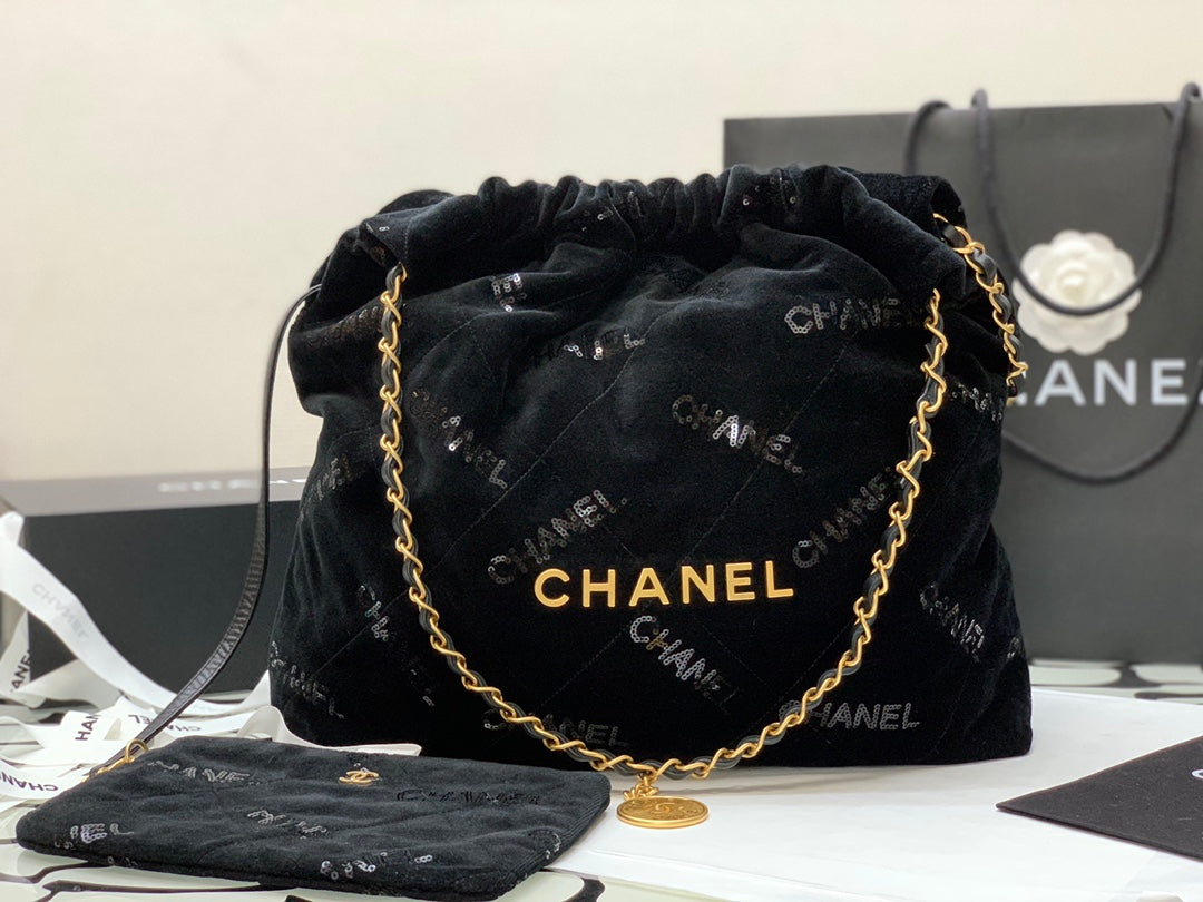 ChanelMedium Chanel22 Handbag Black For Women, Women’s Bags 16.4in/42cm AS3261 B09102 94305
