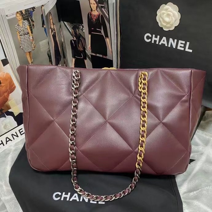 ChanelShopping ChanelBag 19 Dark Red For Women, Women’s Bags 16in/41cm AS3660 B04852 NK294