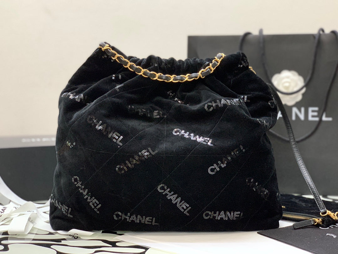 ChanelMedium Chanel22 Handbag Black For Women, Women’s Bags 16.4in/42cm AS3261 B09102 94305