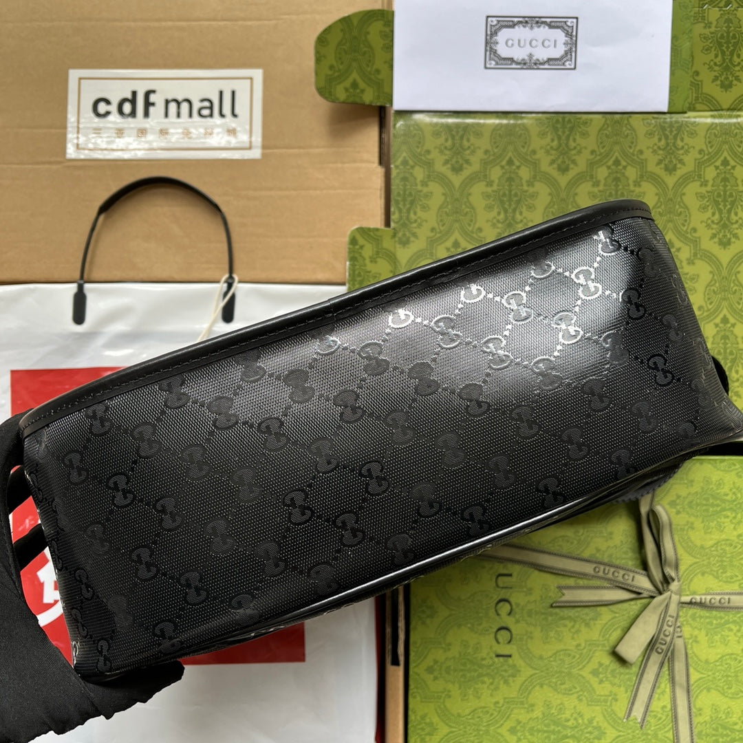 gg Imprime Medium Messenger Bag Black For Women, Women’s Bags 12in/30.5cm gg