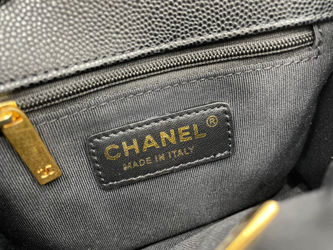CHL 22K Flap Bag Black For Women, Women’s Bags 8.1in/20.5cm