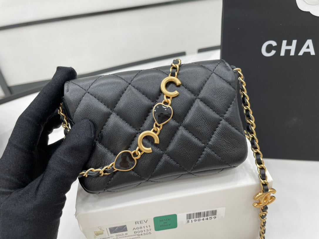 CHL Classic Distressed Black For Women, Women’s Bags 4.7in/12cm