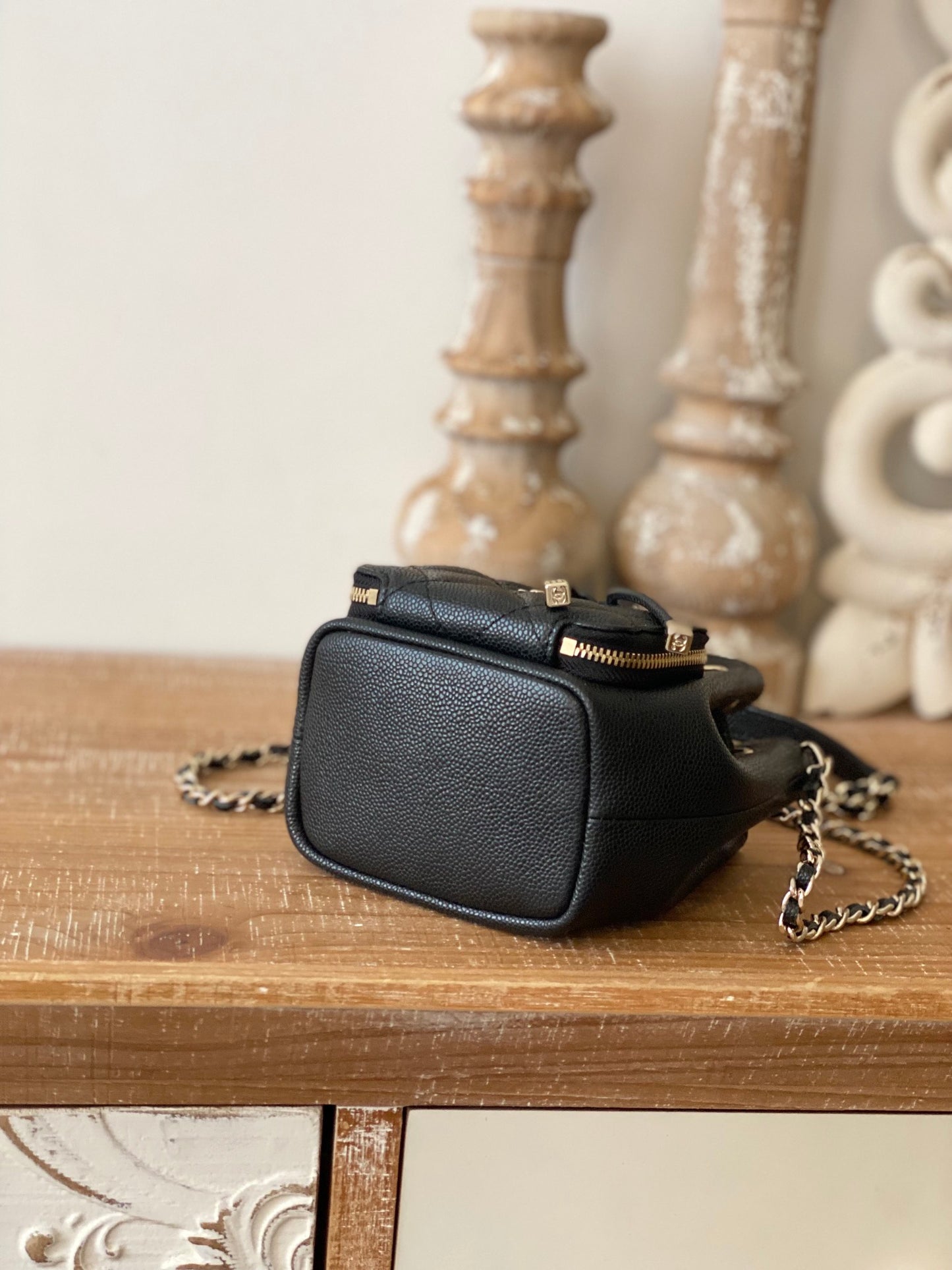 ChanelMini Bucket Bag With Strap Black For Women, Women’s Bags 4.9in/12.5cm