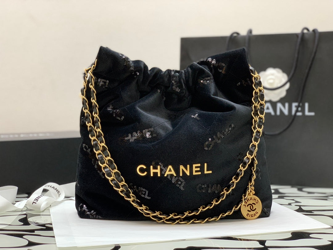 ChanelSmall Chanel22 Handbag Black For Women, Women’s Bags 11.8in/30cm