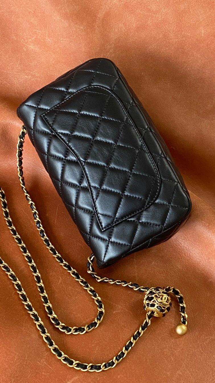 ChanelMini Flap Bag Black For Women, Women’s Bags 7.9in/20cm