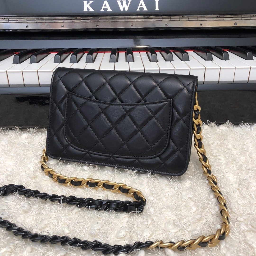 ChanelOriginal Small Classic Flap Bag Gold Hardware Black For Women, Women’s Handbags, Shoulder Bags 7.5in/19cm AP33814