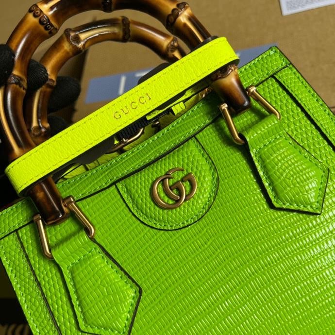gg Lizard Mini Tote Bag Yellow For Women, Women’s Bags 7.9in/20cm gg