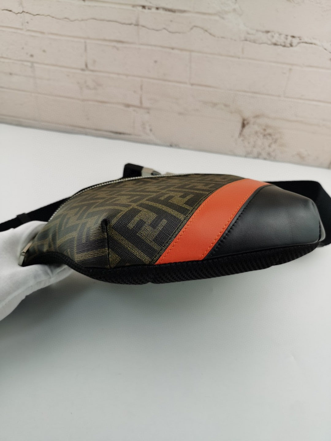 FI Belt Bag Khaki/Orange For Men, Men’s Bags 18.1in/46cm FF 7VA434
