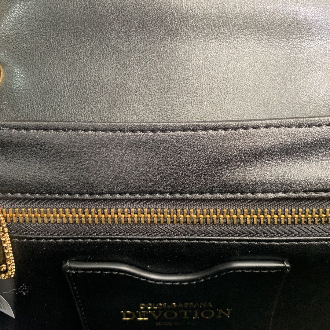 DG Medium Devotion Shoulder Bag In Quilted Nappa Black For Women 10.2in/26cm DG