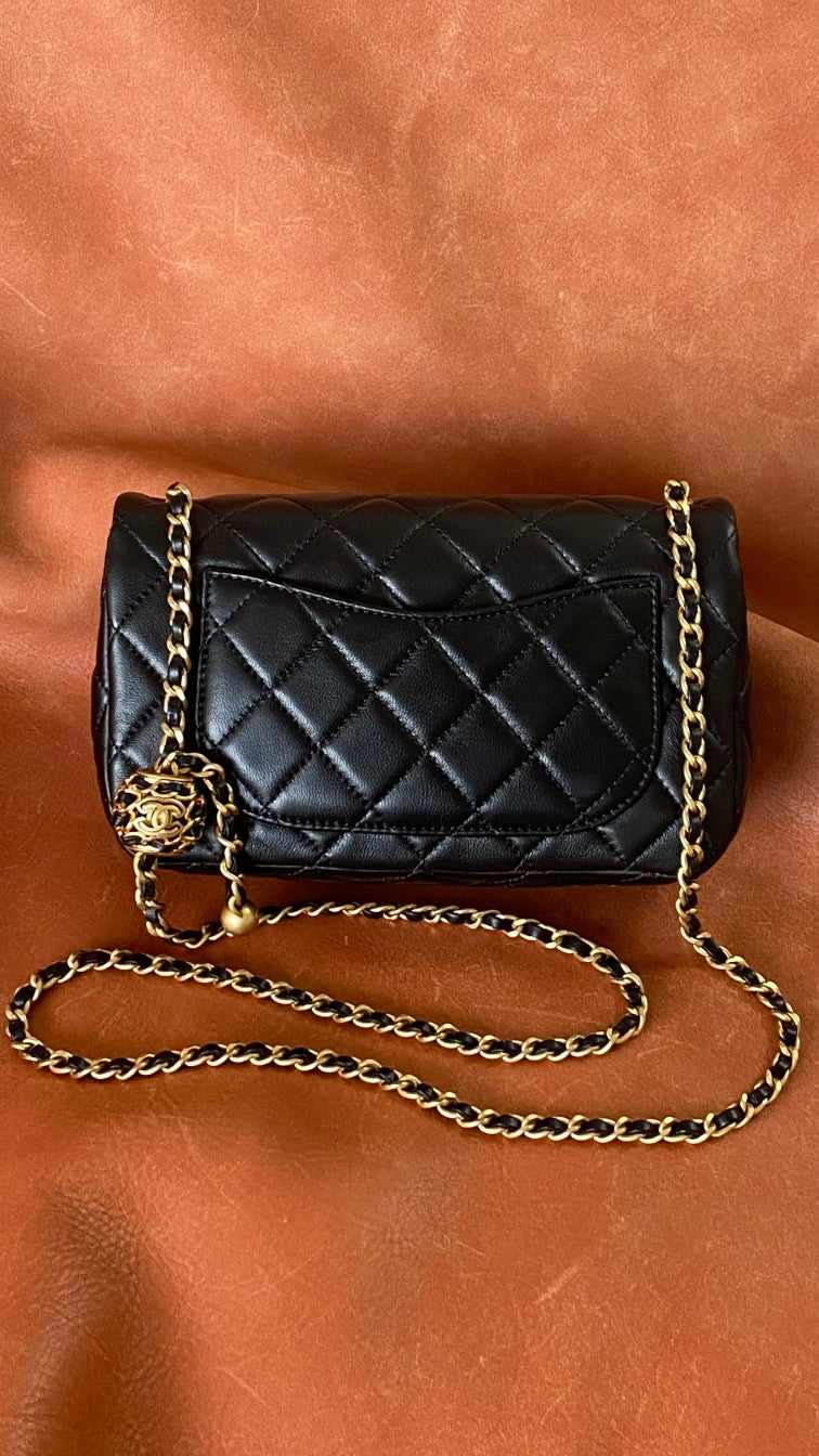 ChanelMini Flap Bag Black For Women, Women’s Bags 7.9in/20cm