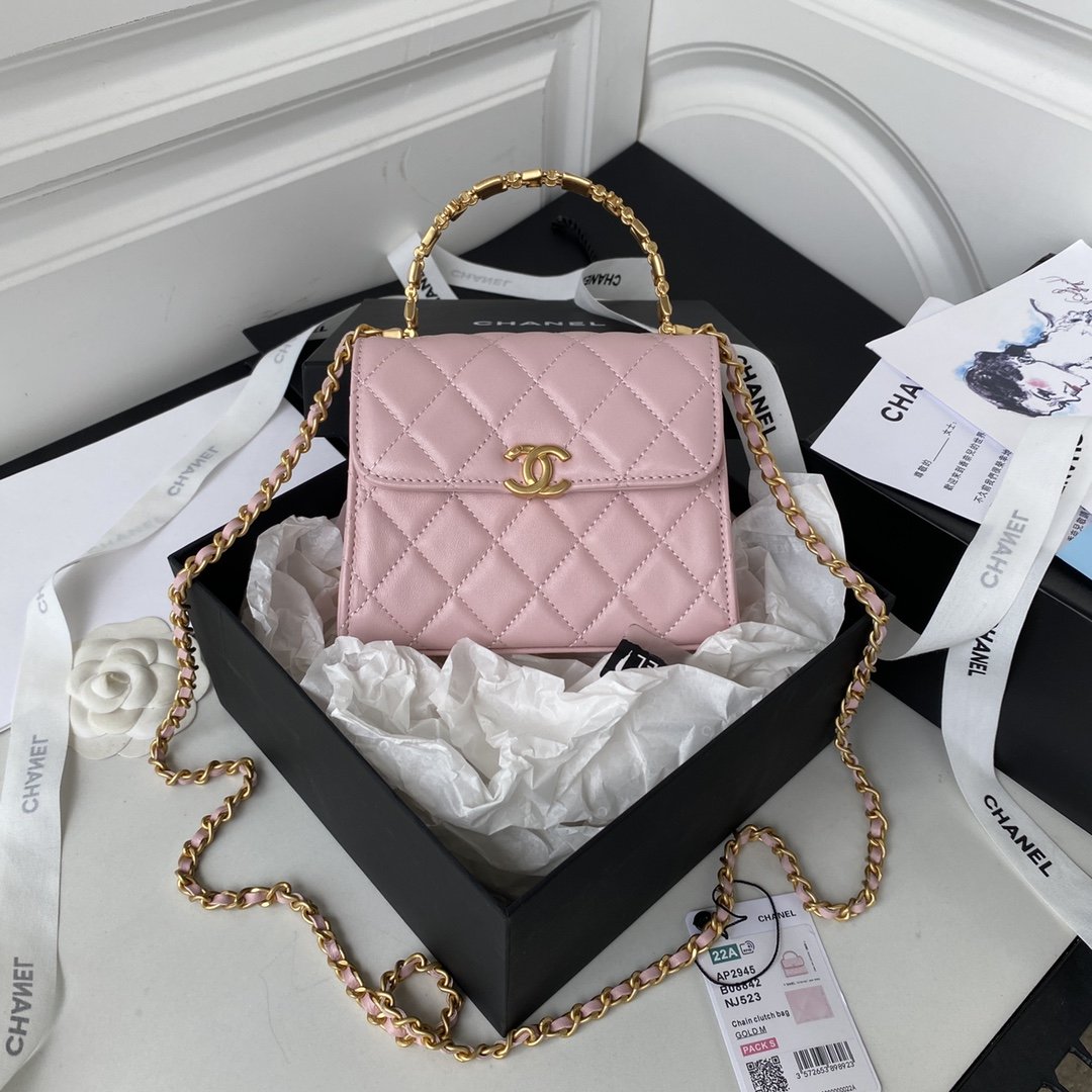Chanel Clutch With Chain Gold Hardware PiNike For Women, Women’s Handbags, Shoulder Bags 5.7in/14.5cm