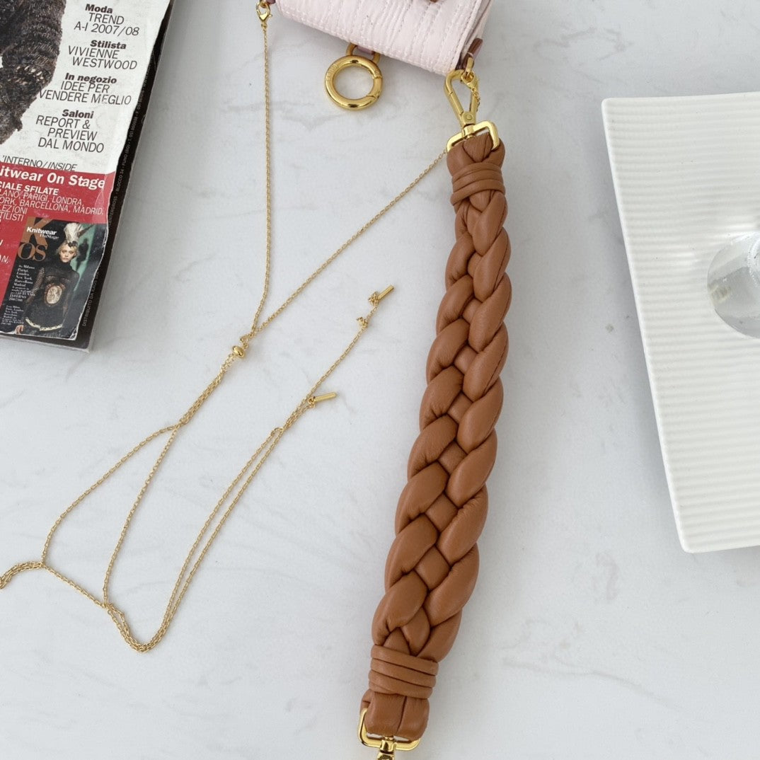 FI Nano Baguette Maxi Handle Pink and Brown Bag For Woman 6.5cm/2.5in