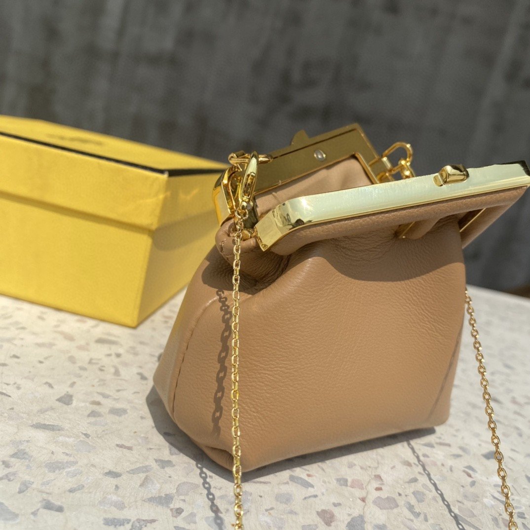 FI Nano First Charm Light Brown Bag For Woman 10cm/4in
