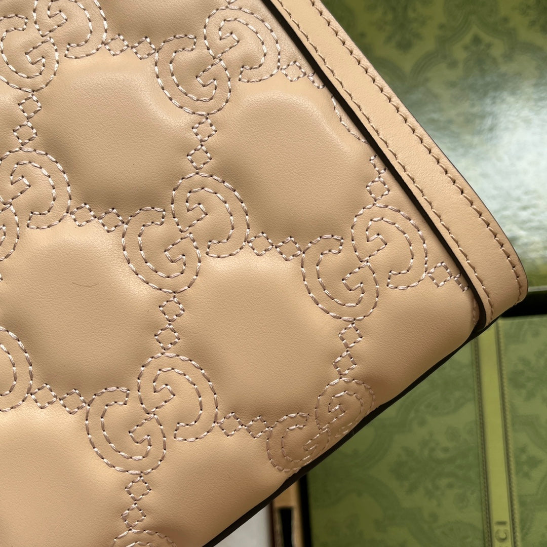 gg Matelassé Small Bag Beige For Women, Women’s Bags 10.2in/26cm gg 