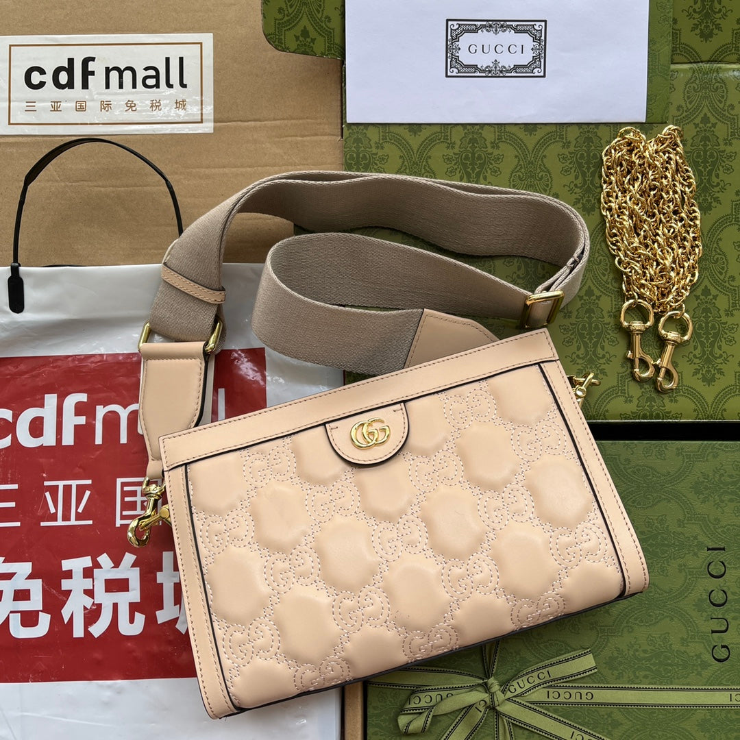 gg Matelassé Small Bag Beige For Women, Women’s Bags 10.2in/26cm gg 
