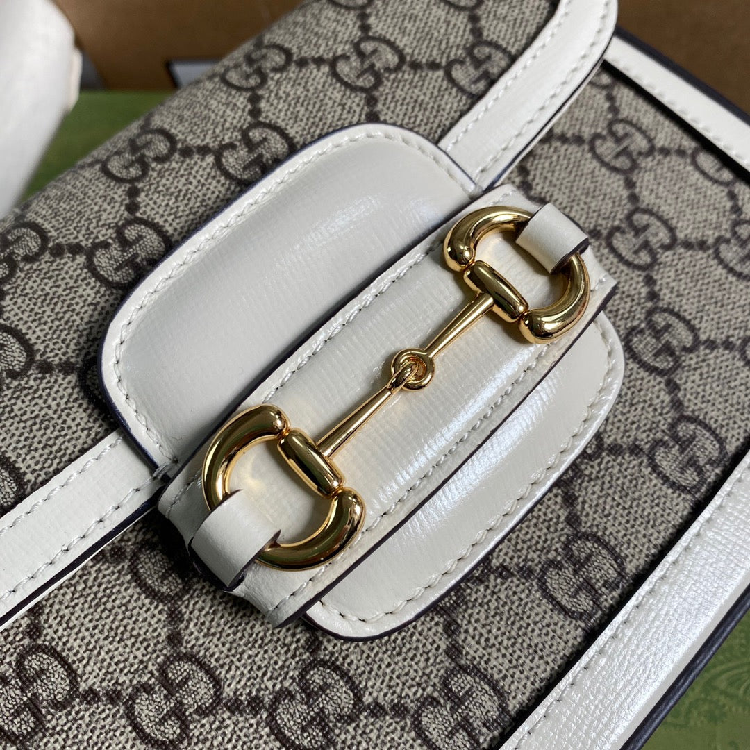 gg Horsebit 1955 gg Mini Bag White For Women, Women’s Bags 8in/21cm gg
