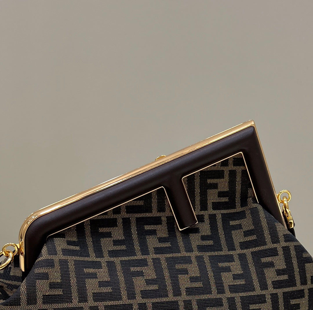 FI First Small Brown Canvas For Women, Women’s HandBags, Shoulder And Crossbody Bags 10.2in/26cm FF 8BP129