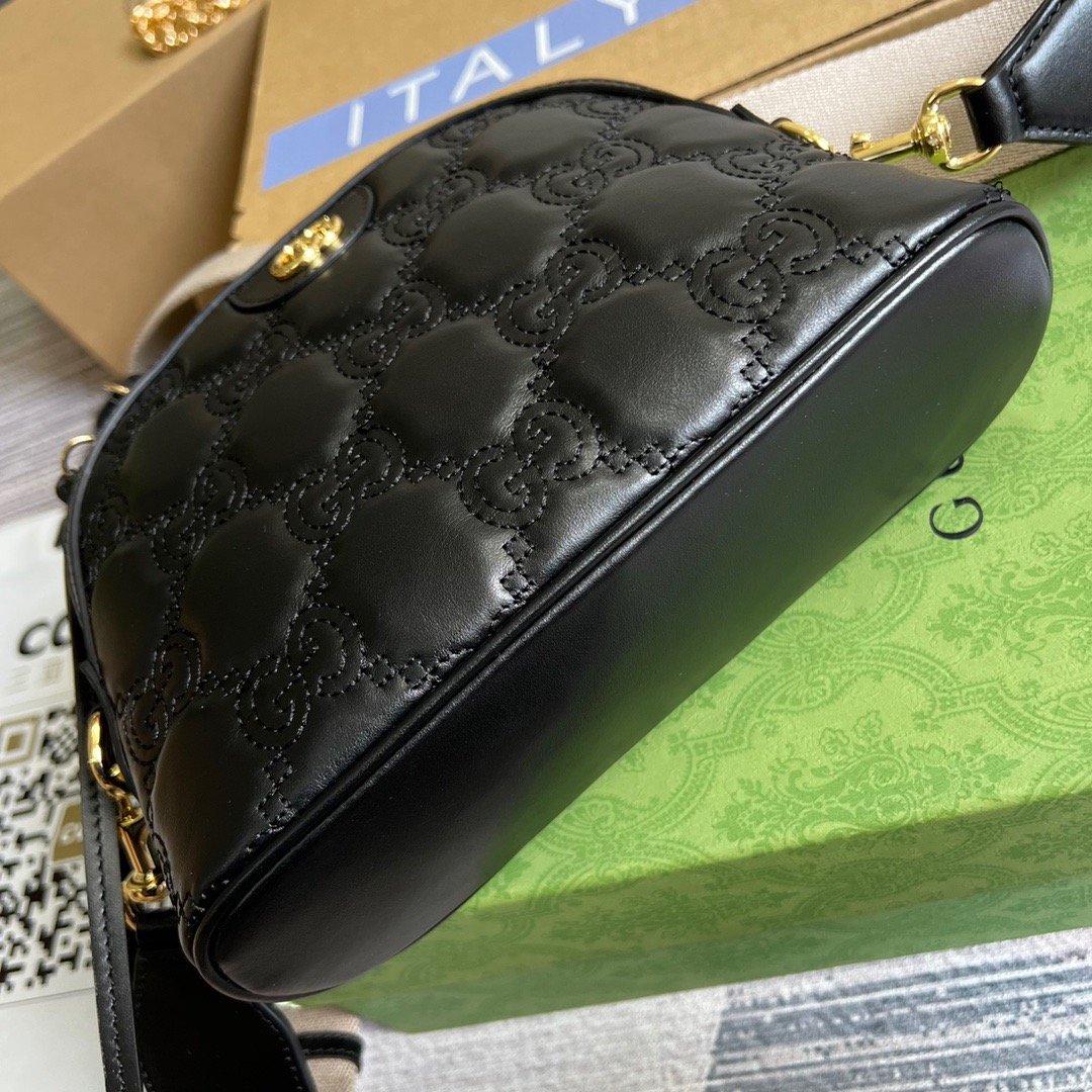 gg Matelasse Shoulder Bag Black For Women, Women’s Bags 9in/23cm gg