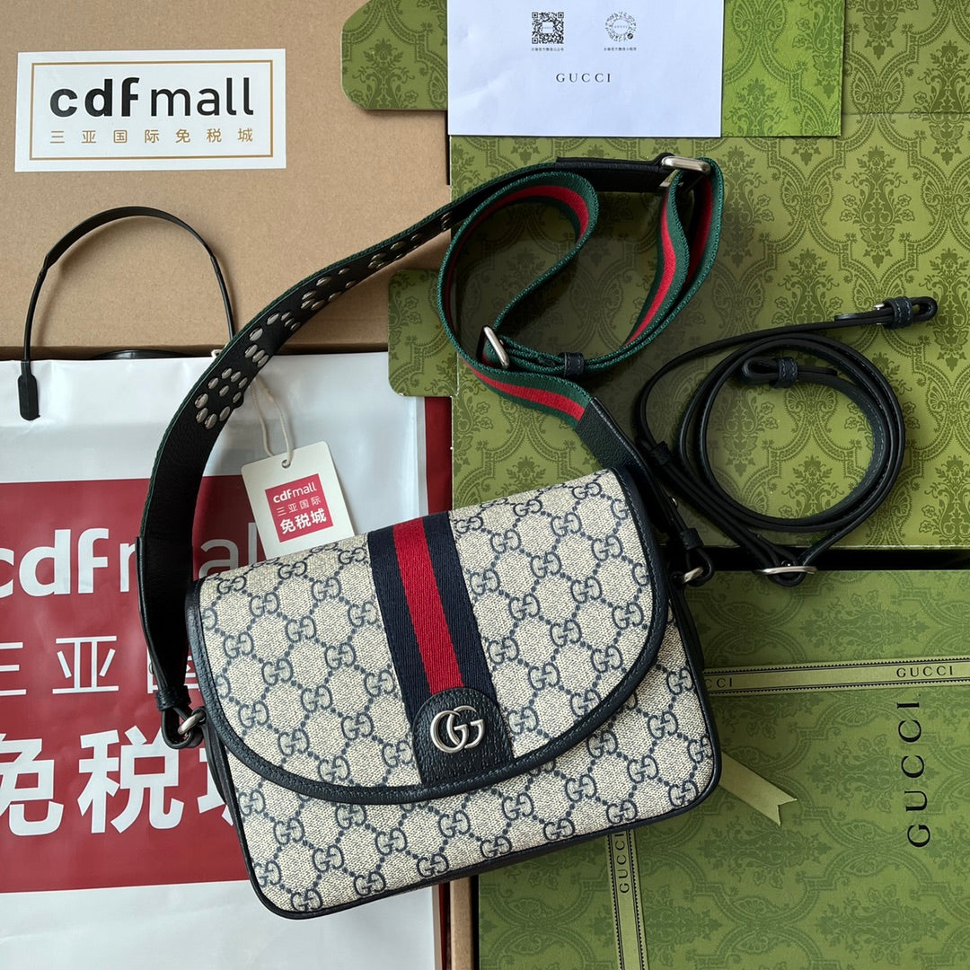 gg Ophidia gg Small Shoulder Bag Beige And Black For Women, Women’s Bags 9.1in/23cm gg