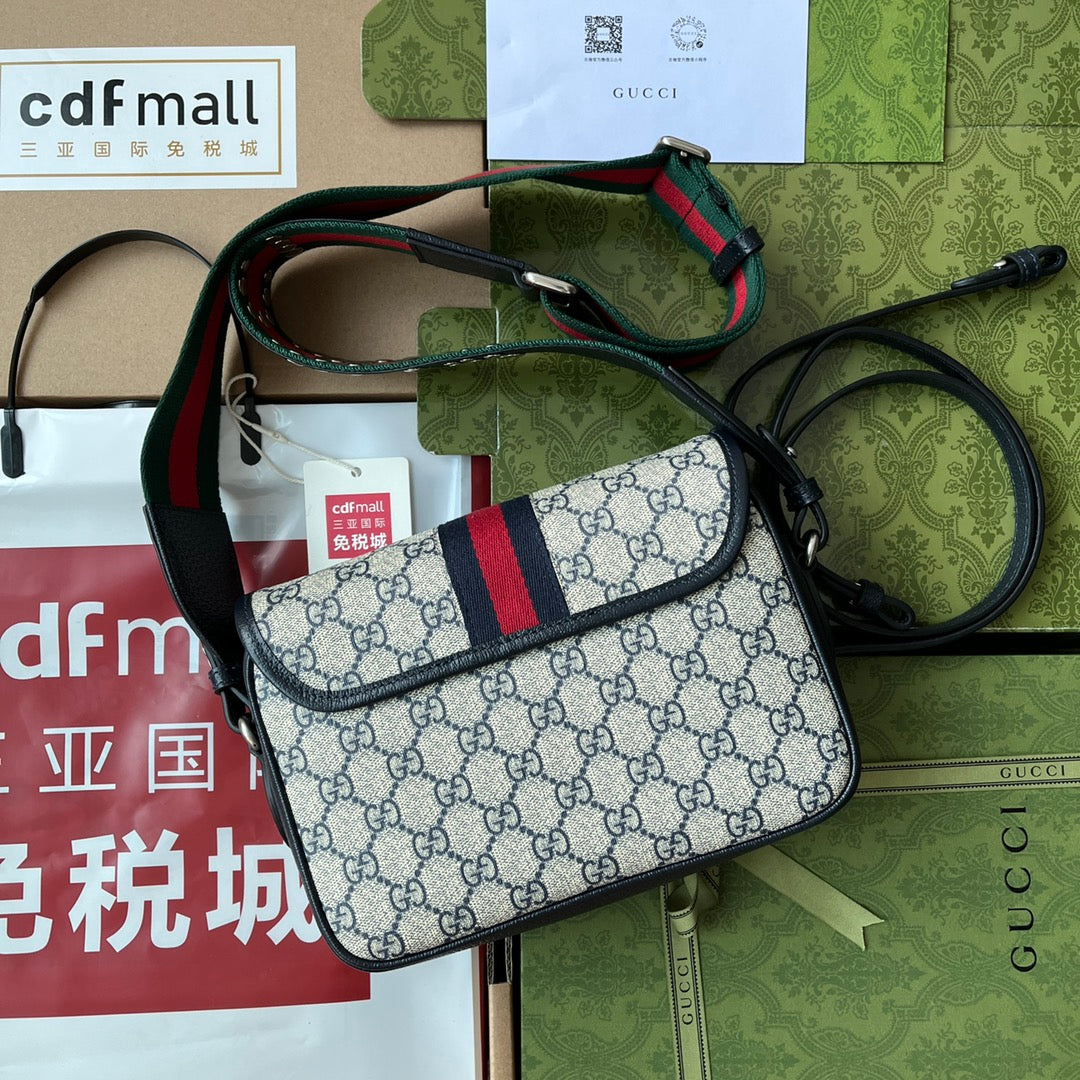 gg Ophidia gg Small Shoulder Bag Beige And Black For Women, Women’s Bags 9.1in/23cm gg