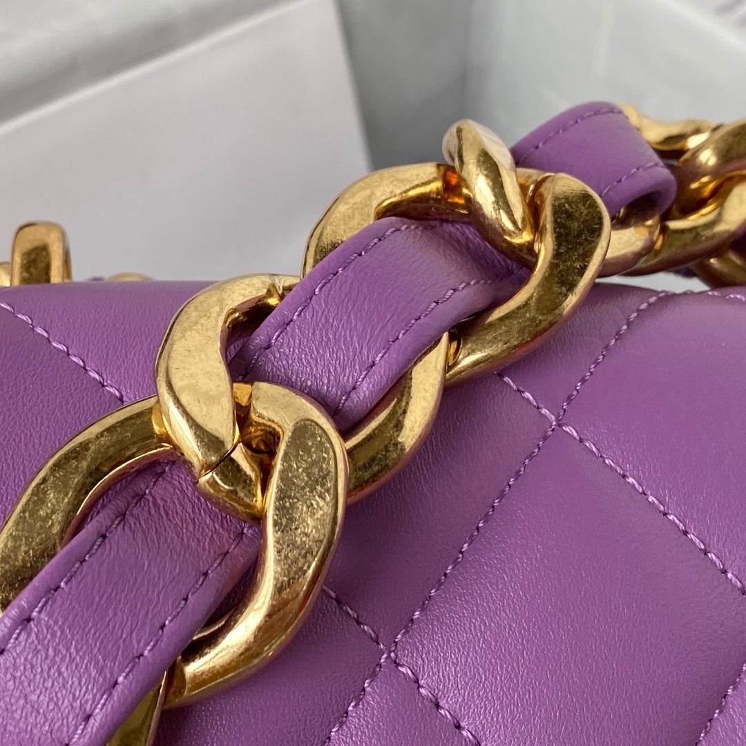 ChanelMini Flap Bag Purple For Women, Women’s Bags Shoulder And Crossbody Bags 6.6in/17cm AS3213