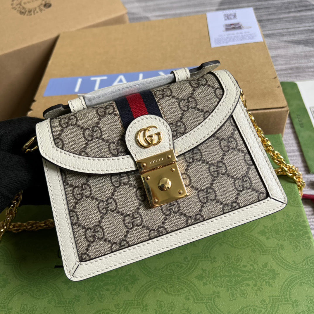 gg Ophidia gg Mini Shoulder Bag Beige For Women, Women’s Bags 6.9in/18cm gg