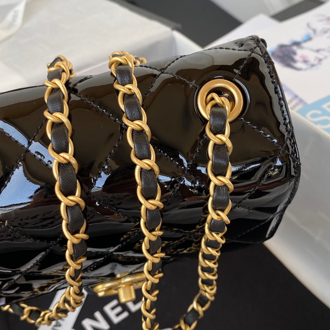 ChanelMini Flap Bag Light Black For Women, Women’s Bags 6.7in/17cm AS3648 B09577 94305