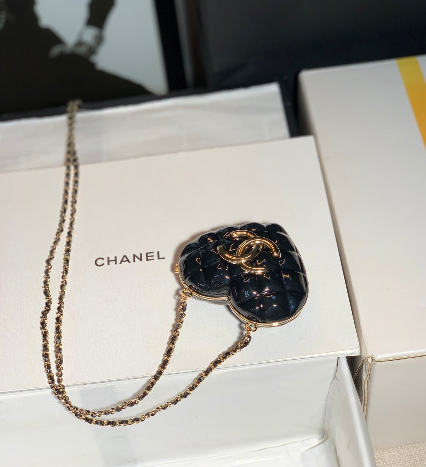 ChanelLong Necklace Bag Black For Women, Women’s Bags 3in/7.6cm