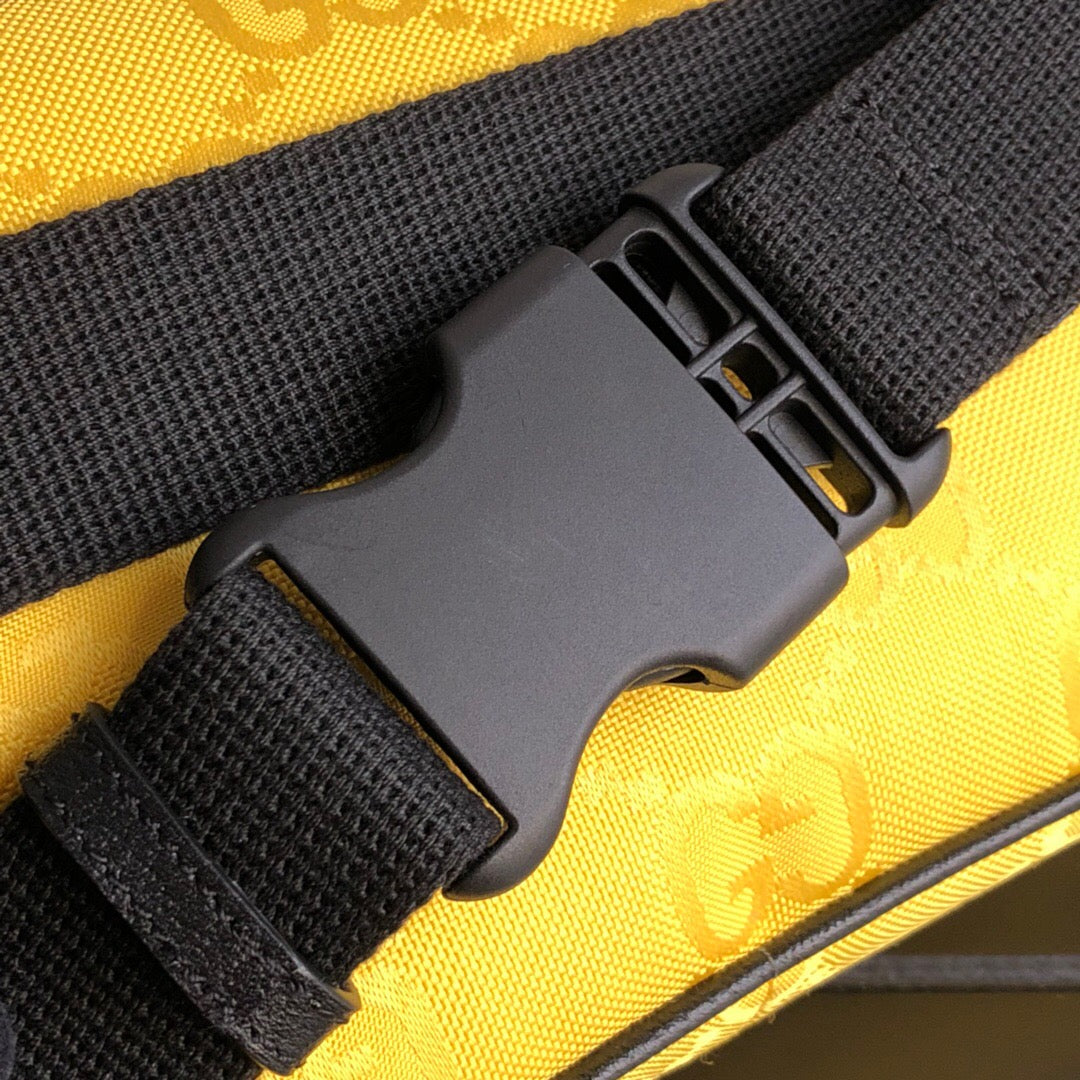 gg Off The Grid Belt Bag Yellow gg ECONYL® For Men 9.5in/24cm gg