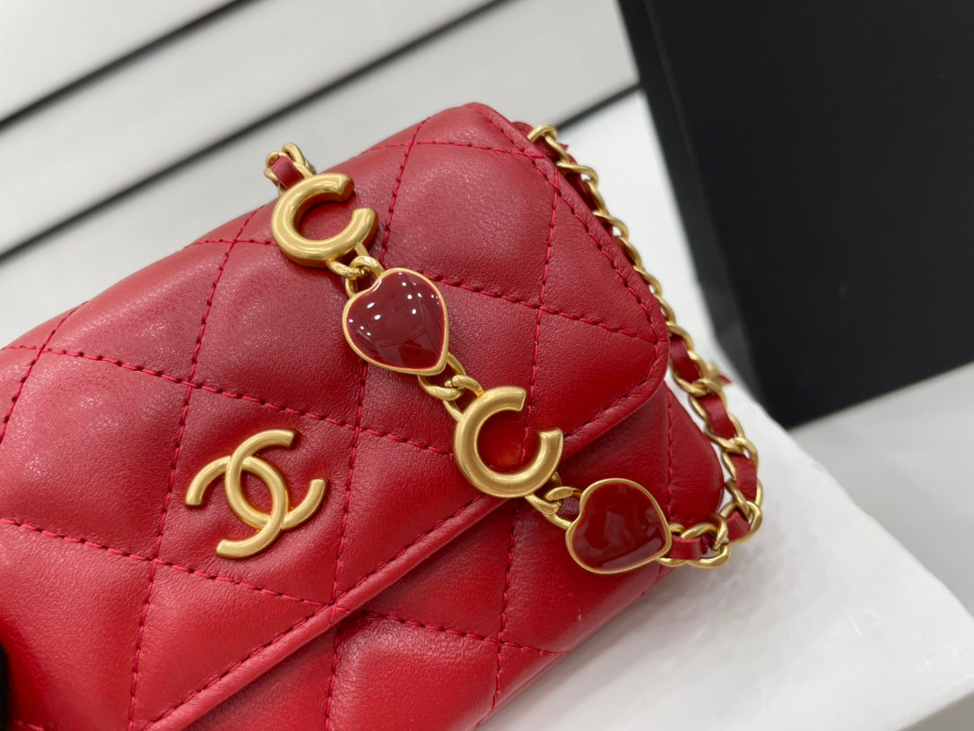 CHL Classic Distressed Red For Women, Women’s Bags 4.7in/12cm