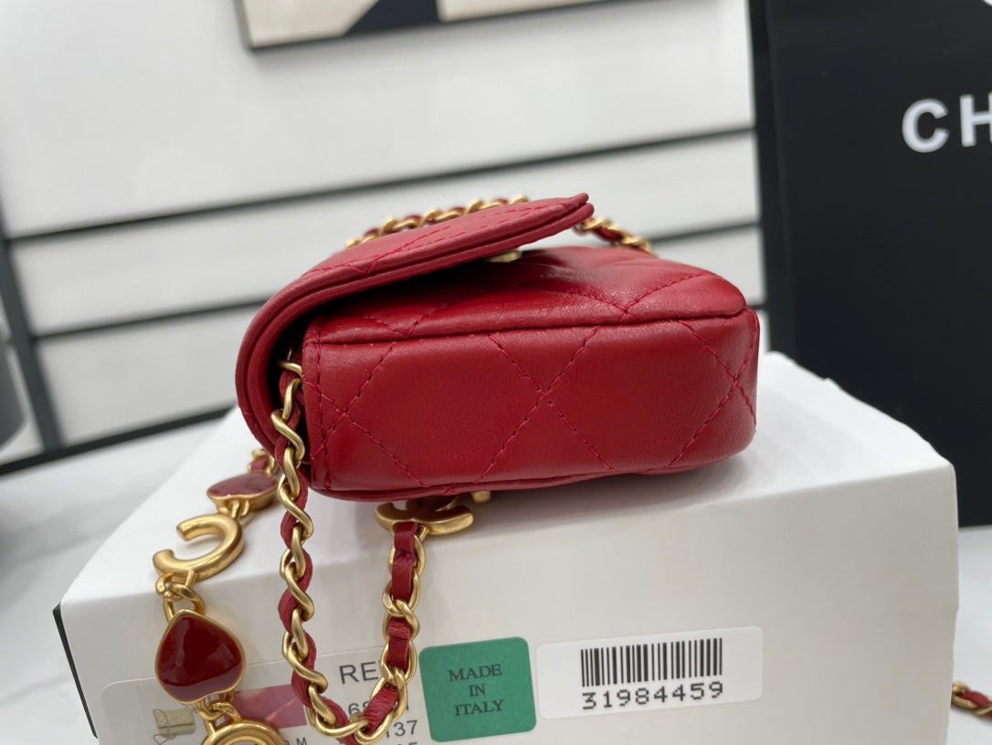 CHL Classic Distressed Red For Women, Women’s Bags 4.7in/12cm