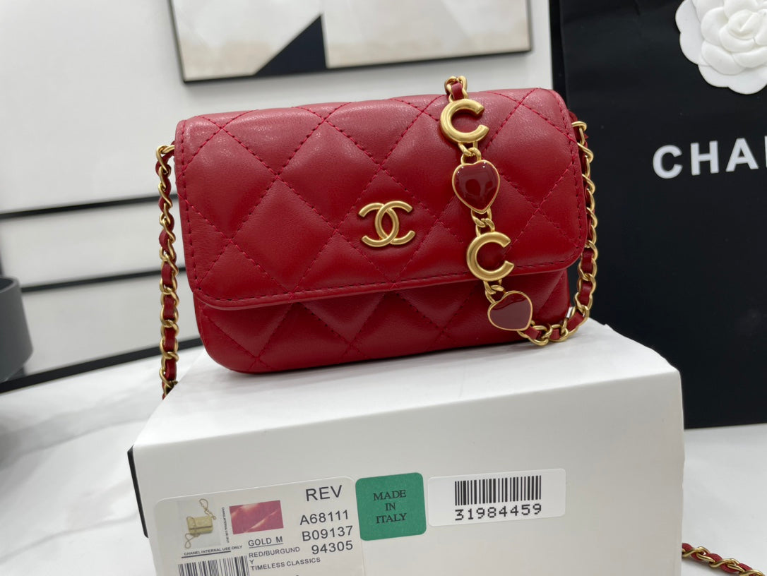 CHL Classic Distressed Red For Women, Women’s Bags 4.7in/12cm