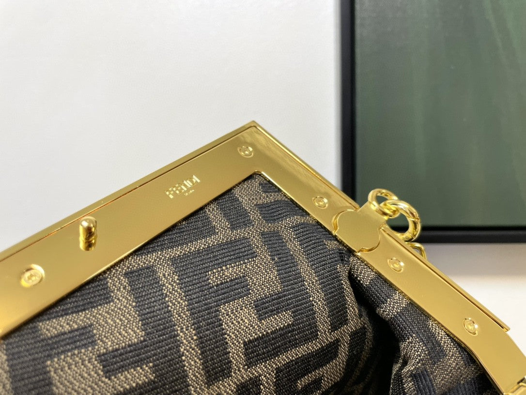 FI First Small Black with python Bag For Woman 26cm/10in 8BP129AGWRF1G5K