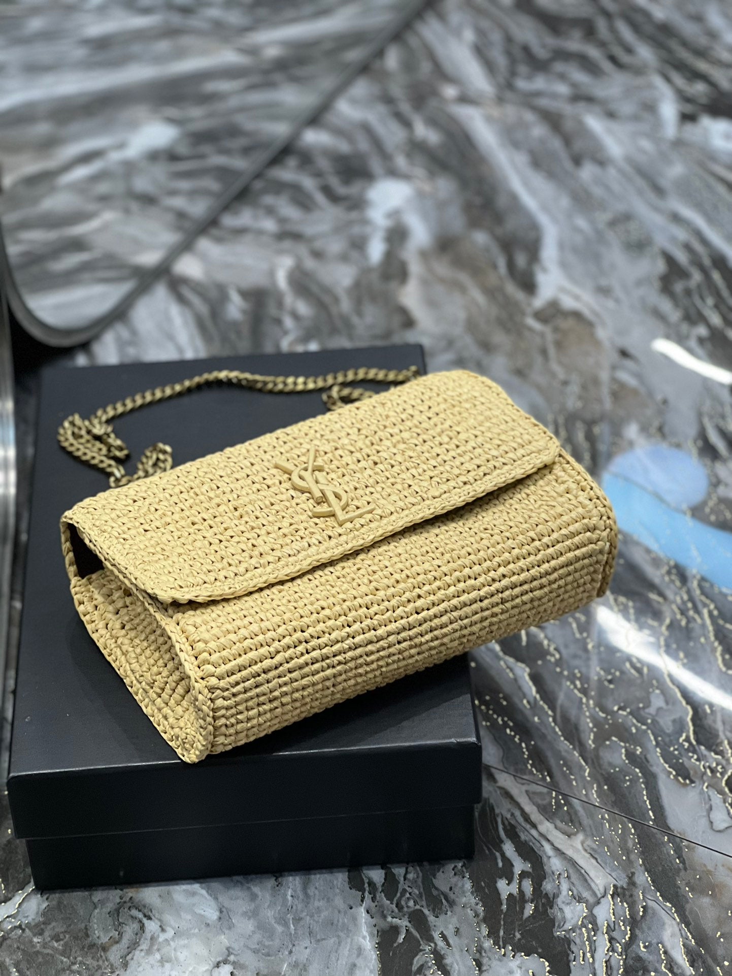 YSSL Niki Medium Chain Bag Yellow For Women, Women’s Bags 11in/28cm YSL