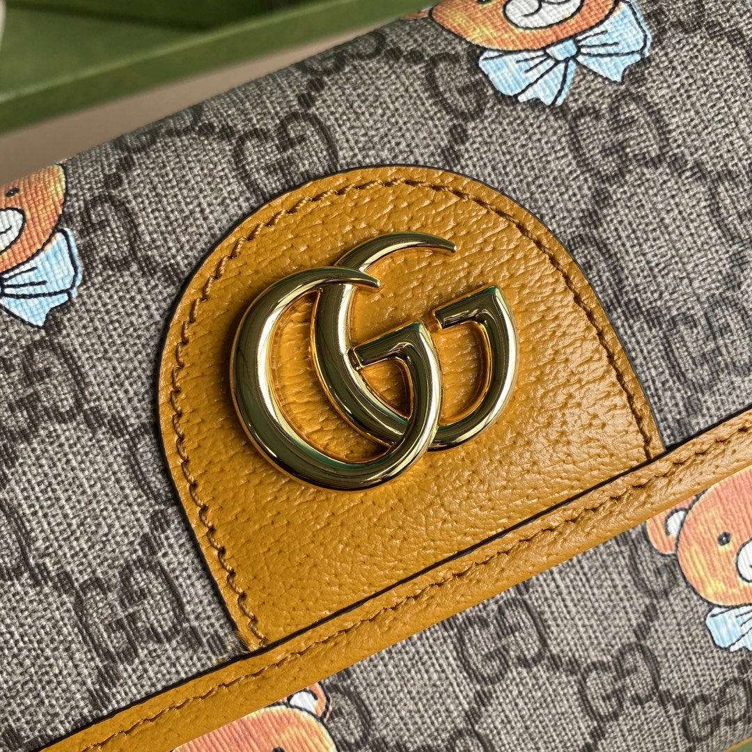 gg Ophidia Belt Bag Beige And Orange gg Supreme Canvas For Women 8.7in/22cm gg 