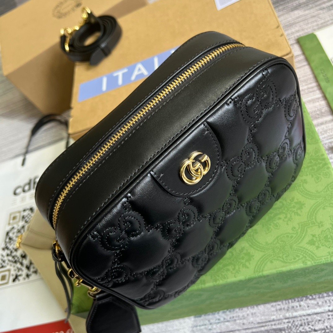 gg Matelasse Shoulder Bag Black For Women, Women’s Bags 8.5in/22cm gg 702234 UM8HG 1046