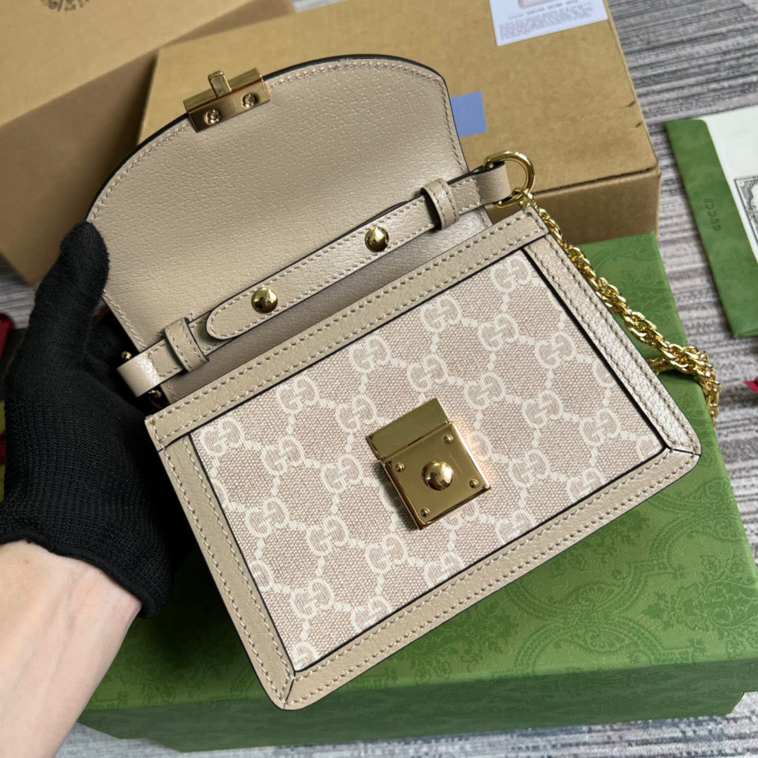 gg Ophidia gg Mini Shoulder Bag Beige For Women, Women’s Bags 6.9in/18cm gg 696180 UULAG 9682