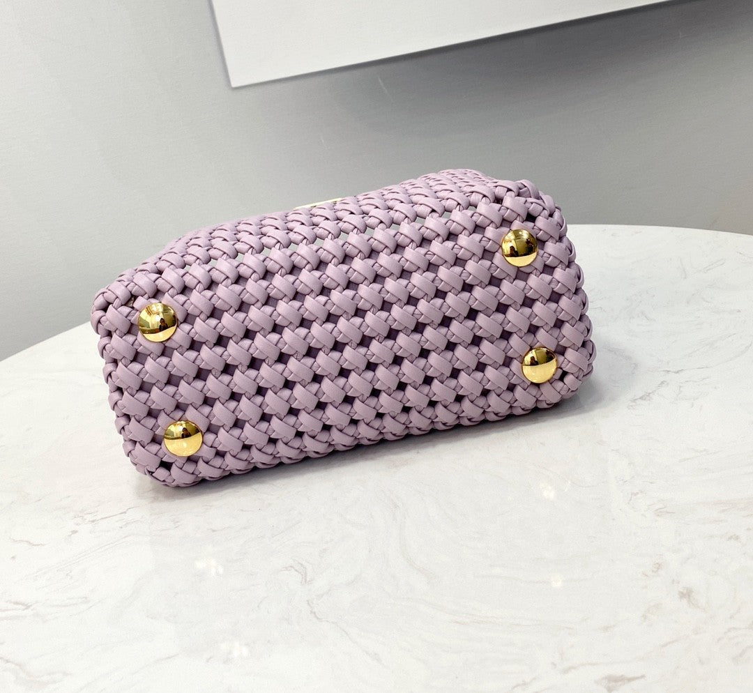 FI Peekaboo Mini Purple Braided Bag For Woman 18cm/7in