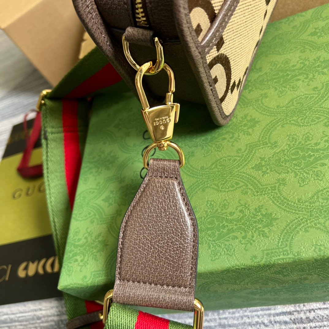 gg Jumbo gg Mini Bag Camel And Ebony Jumbo gg Canvas For Women 8.9in/22.5cm gg 696075 UKMDG 2570