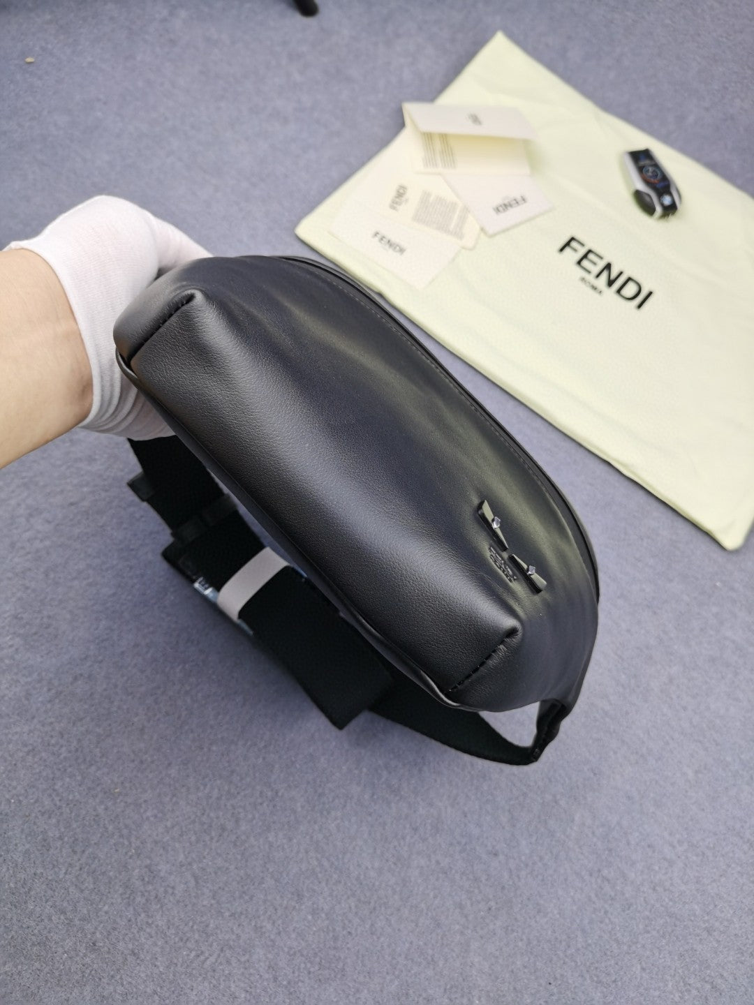 FI Little Monster Belt Bag Black For Men, Men’s Bags 7.9in/20cm FF