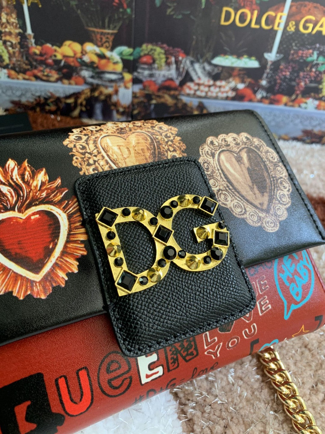 DG Small DG Chain Bag Muticolour For Women 7.1in/18cm DG