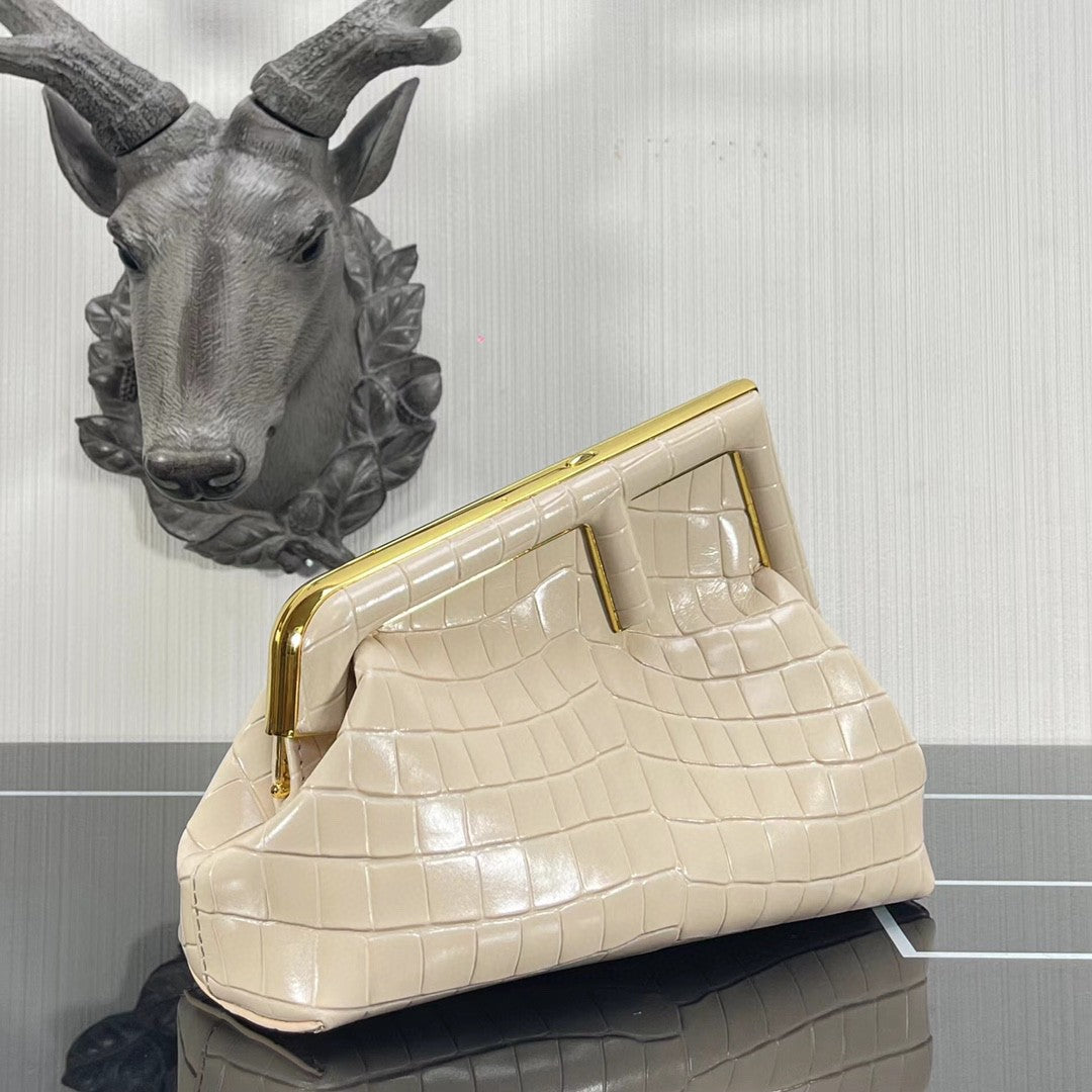 FI First Small White Crocodile Bag For Woman 26cm/10in